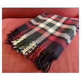 Vintage Troy Robe wool plaid blanket 51x53