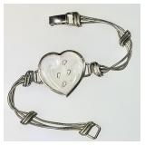 Lenox sterling crystal heart bracelet