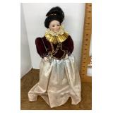 Regency era doll on a stand