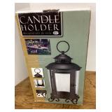 Bronze finish outdoor candle lantern