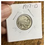 1917-D Buffalo nickel