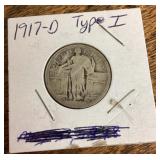 1917-D standing liberty quarter Type I