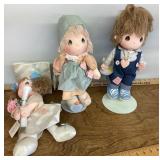 3 Precious Moments dolls