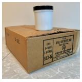 One dozen vintage milk glass 3 oz. ointment jars