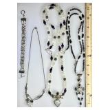 Sterling and gemstone necklaces and bracelet