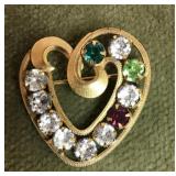 Gold filled heart pin