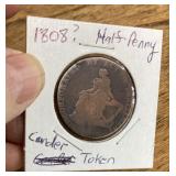 1808 Half penny conder token