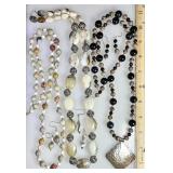 3 sterling and gemstone necklaces & earrings
