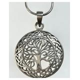 Sterling silver Tree of Life pendant on 15" chain