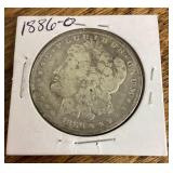 1886-O Morgan silver dollar