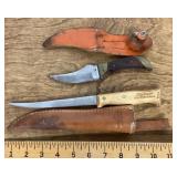 Hunting knife and filet knife