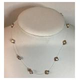 Pearl necklace with sterling clasp