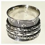 Wide sterling silver spinner ring