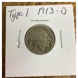 1913-D Buffalo nickel Type I