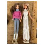 Barbie and Farrah Fawcett dolls