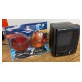 Portable electric heater and NEW trailer light kit