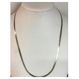 Sterling silver herringbone necklace