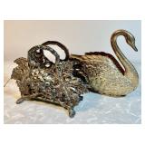 2 Godinger metal napkin holders