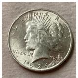 1924 Peace dollar