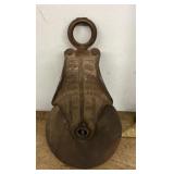 Antique farm pulley