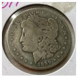 1899-O Morgan silver dollar