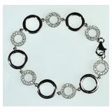 Sterling silver circle link bracelet