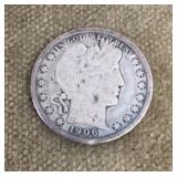 1906 Barber half dollar