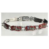 Sterling silver enameled bracelet