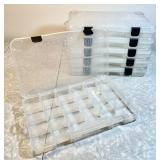6 plastic divided organizers