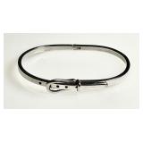 Sterling silver buckle bangle --adjustable