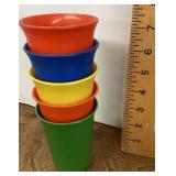 5 Tupperware tumblers