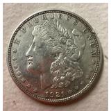 1921 Morgan silver dollar