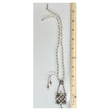 Nicky Butler sterling chalcedony necklace &