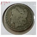 1901-O Morgan silver dollar