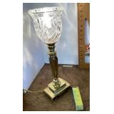 Brass and glass table lamp --works
