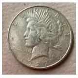 1927 Peace dollar
