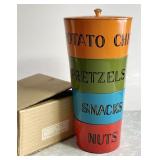 MCM 4-bowl lacquerware snack set w/box