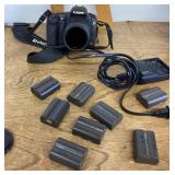 Canon EOS 20D digital camera & batteries