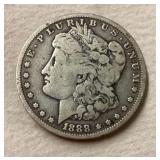 1888-O Morgan silver dollar