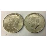 2 Kennedy half dollars 1964 & 1964D