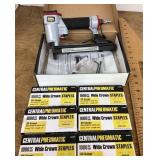 Central Pneumatic staple gun and staples