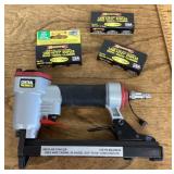 Central Pneumatic staple gun and staples