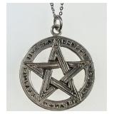Sterling silver Star of David pendant on 20" chai