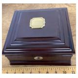 Bombay Company wooden watch storage box w/key