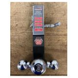 Chrome tri-ball solid steel ball mount