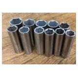 1/4" drive deep well metric sockets