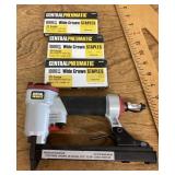 Central Pneumatic staple gun and staples