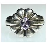 Sterling silver amethyst ring
