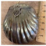 Brass seashell purse