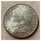 1881-S Morgan silver dollar